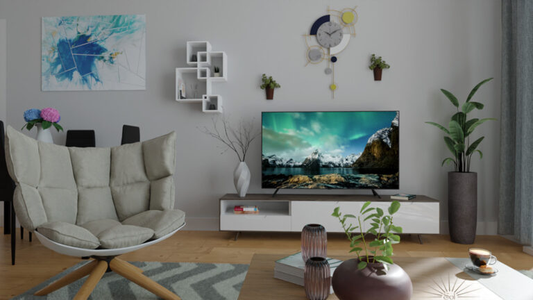 Exercice blender de modélisation d'un séjour, le meubler, le texturer et faire le rendu photoréaliste