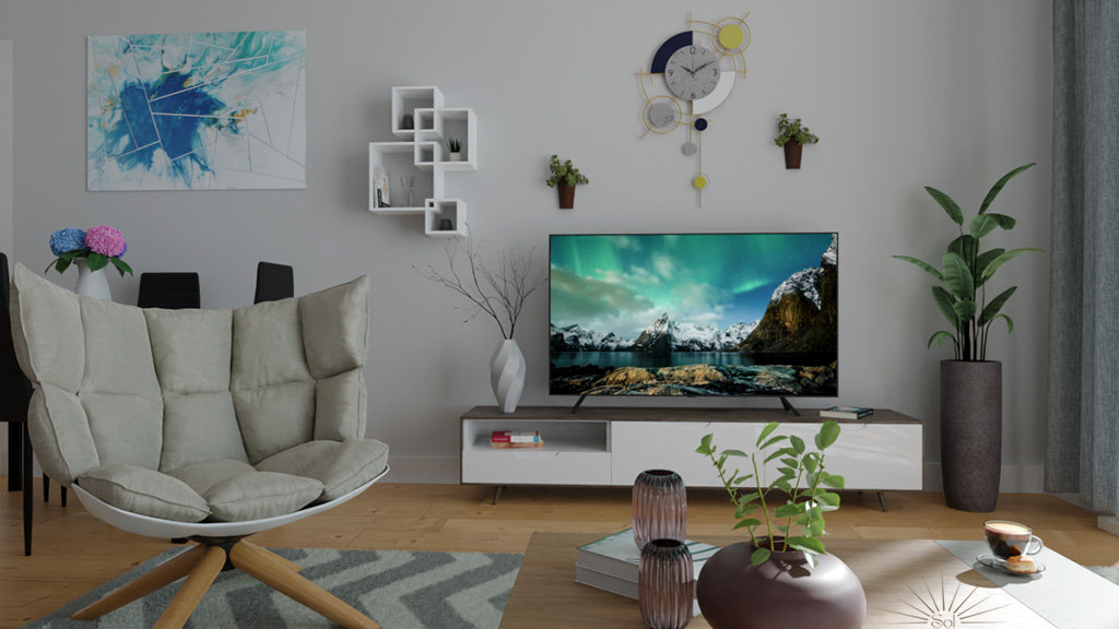 Exercice blender de modélisation d'un séjour, le meubler, le texturer et faire le rendu photoréaliste