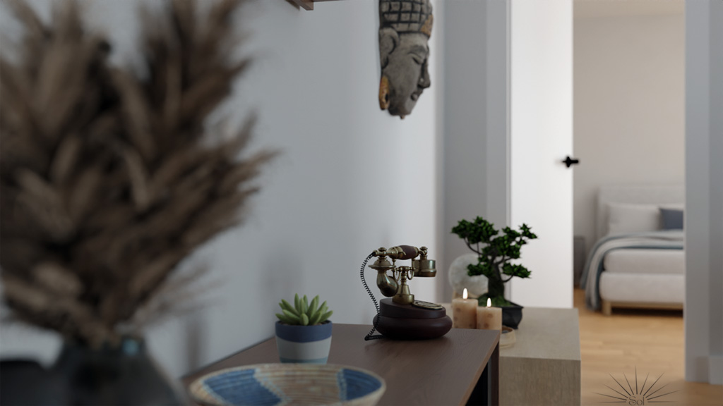 Exercice blender de modélisation d'un séjour, le meubler, le texturer et faire le rendu photoréaliste