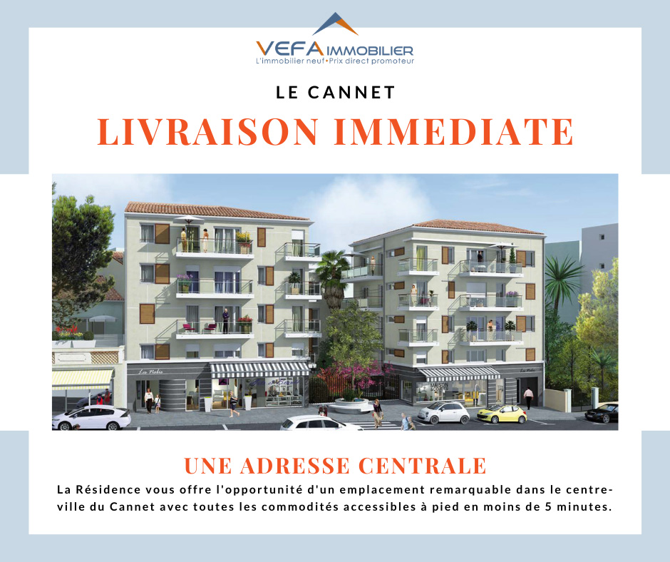 Image publicitaire pour Facebook d'une livraison immédiate d'un programme immobilier neuf à Le Cannet