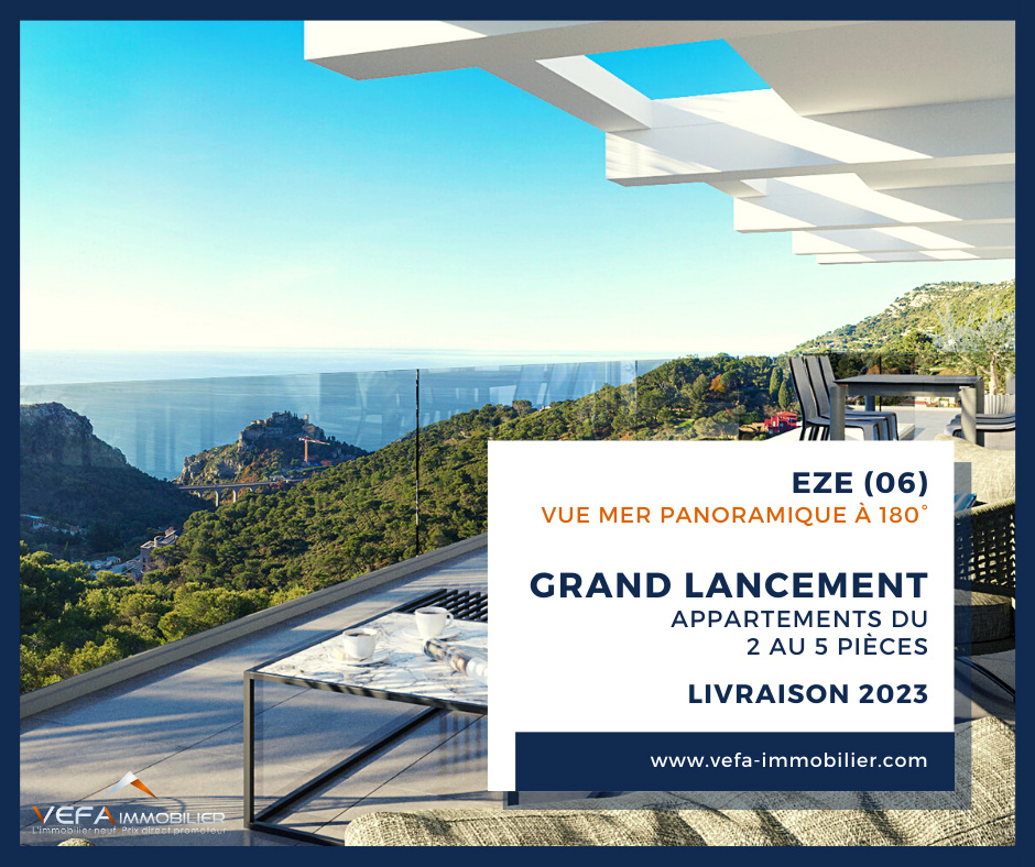 Image publicitaire pour Facebook d'un Lancement de programme immobilier neuf à Eze