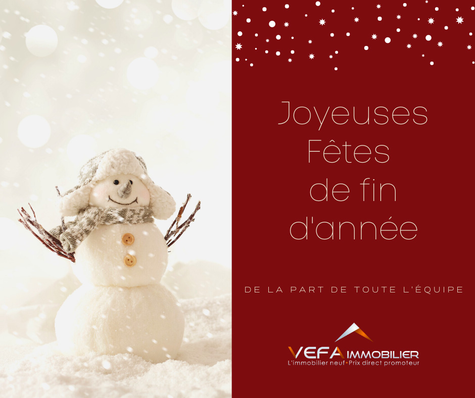 Carte de vœux VEFA Immobilier sur Facebook pour les fêtes de fin d'année