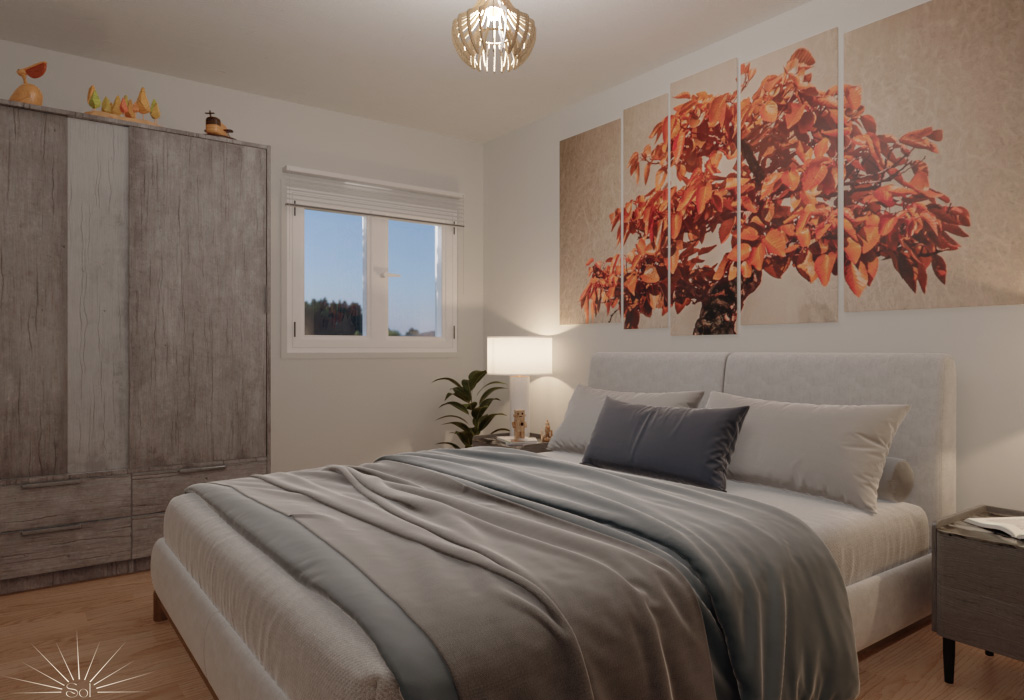 Projet Pro Blender - Appartement 2 pièces - vue chambre - rendu Cycles