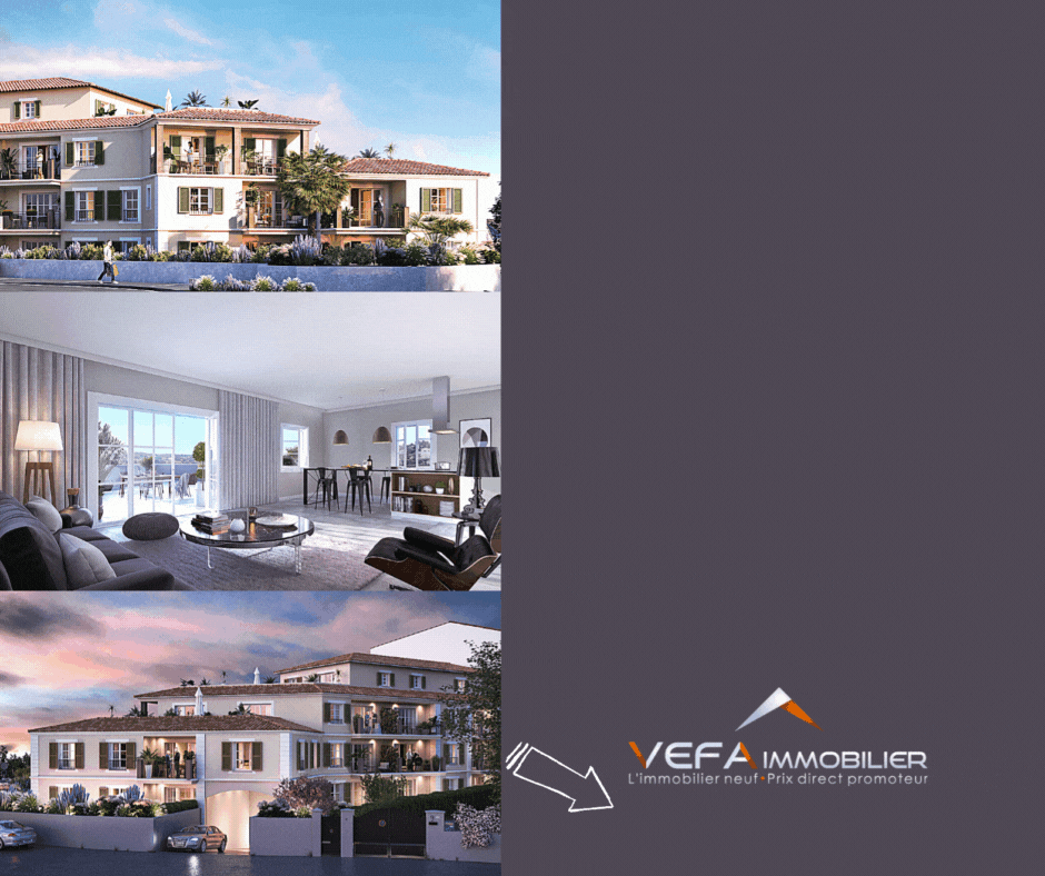 Image publicitaire pour Facebook d'une livraison immédiate d'un programme immobilier neuf à sainte maxime dans le var