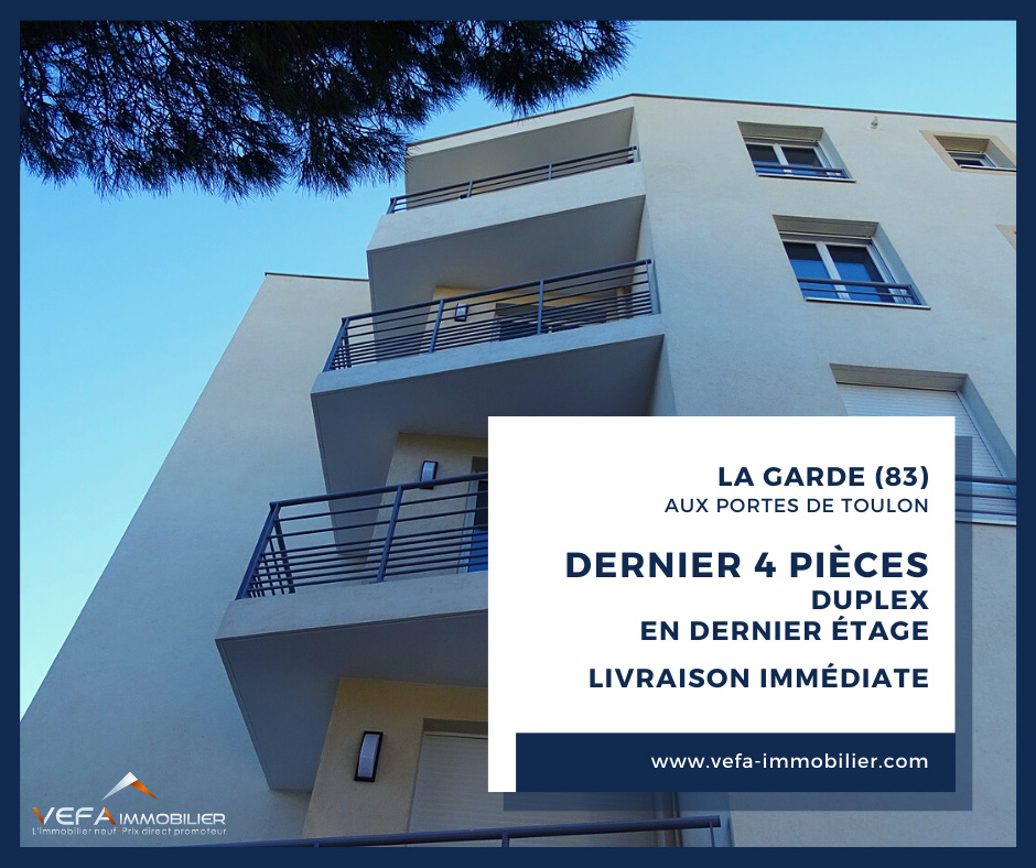 Image publicitaire pour Facebook d'une livraison immédiate d'un programme immobilier neuf à Toulon