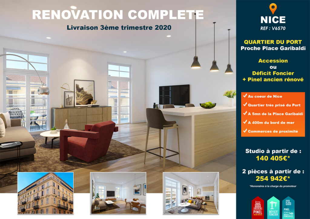 Affiche rénovation d'un appartement à Nice